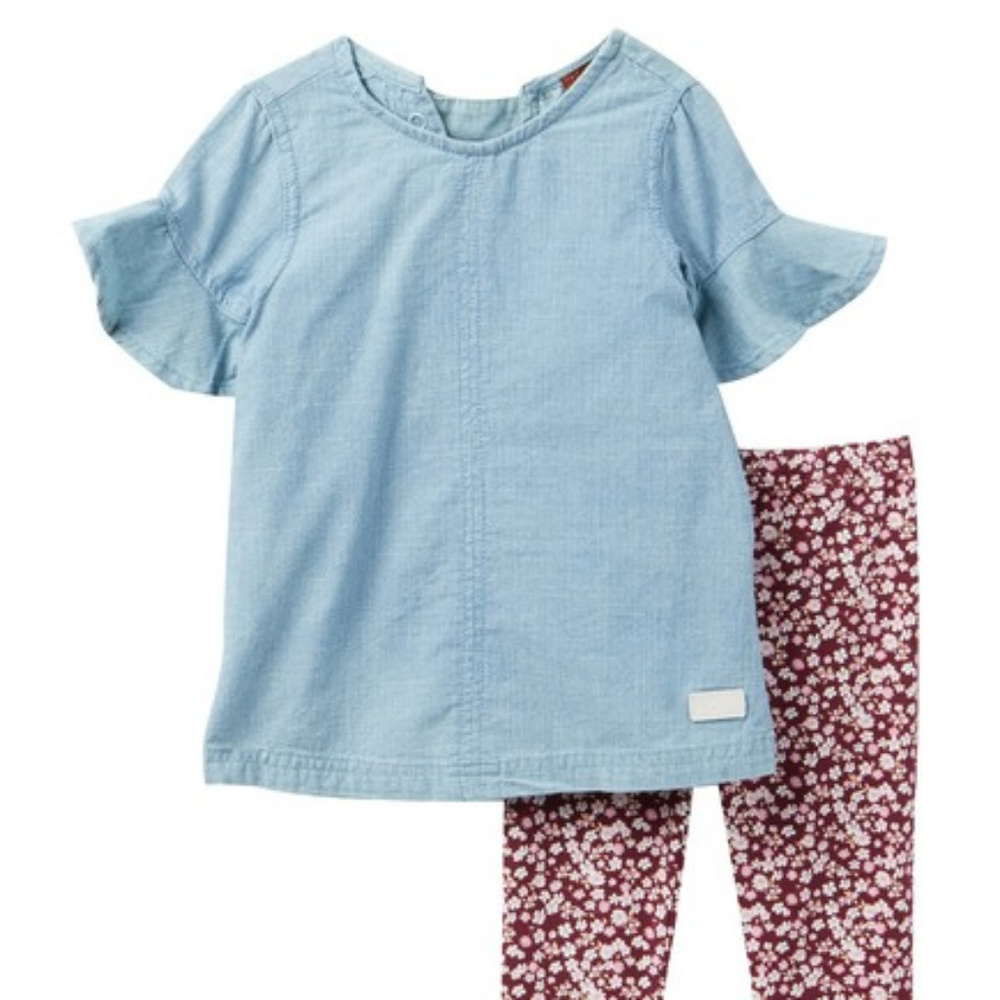7 FOR ALL MANKIND Baby Girl 2 pc Set Size 24 M NWT